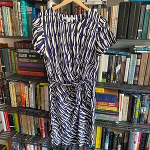 Diane Von Furstenberg Zoe Dress Faux Wrap, Size 10